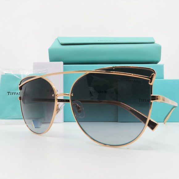 Tiffany & Co. TF3064 6105 Rubedo Gold Sunglasses - Picture 7 of 8